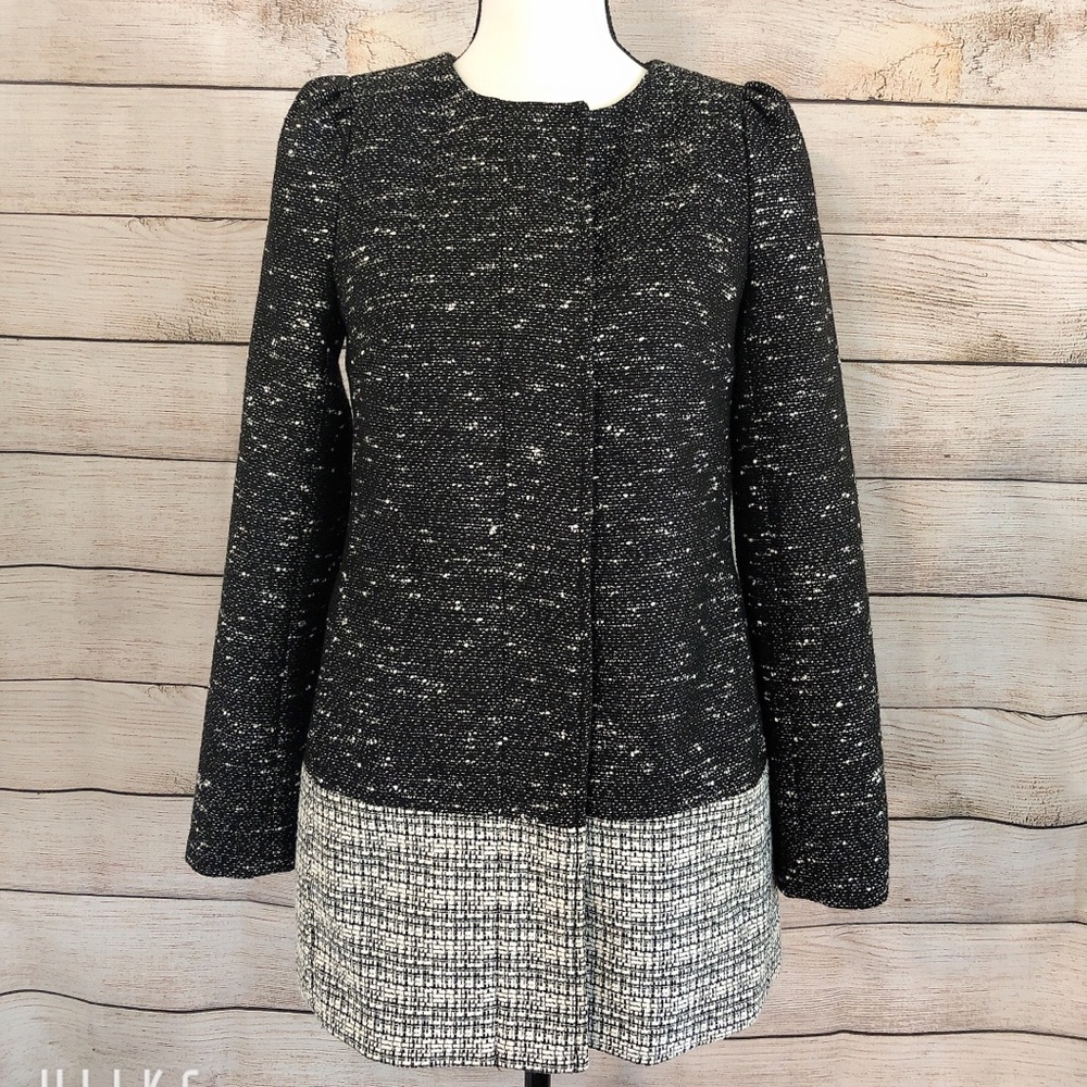 Banana Republic two tone tweed coat jacket - Picture 3 of 8